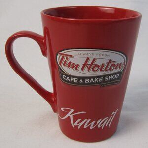 Tim Hortons Cafe & Bake Shop KUWAIT Coffee Mug Red Every Cup Tells a Story -Used